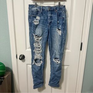 American Eagle “Tomgirl” Distressed Jeans size 8